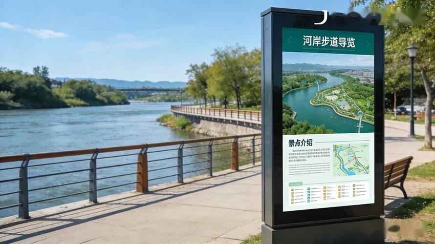 九凌jloo户外广告机 河岸步道文旅推广的新引擎